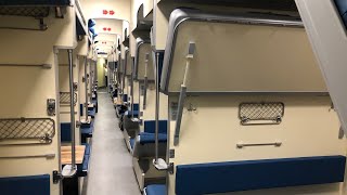 Excerpts: a walk-through of a brand new Russian-built sleeper train, 3rd class coach (platskart) screenshot 2