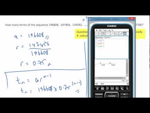 S S 1.9 (Geometric Series - sum of series problems Classpad 400)
