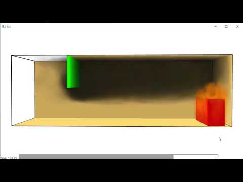 Flashover chamber simulation FDS+SMV