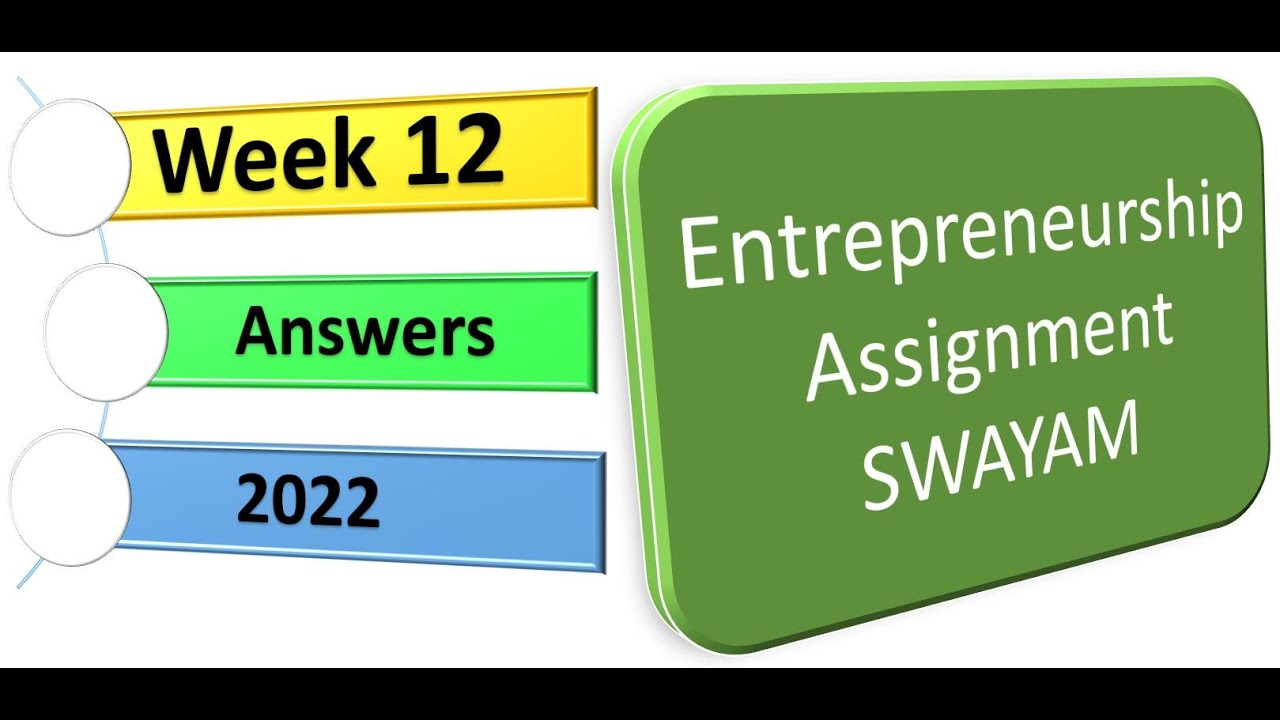 nptel entrepreneurship assignment 12 2022 answers