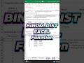 Excel A–Z in 60s: BINOM.DIST — Binomial Probability #Excel #BINOMDIST #ExcelShorts #ExcelTips
