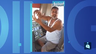 سائق قطار عراقي يشتكي من الحر ويثير الجدل