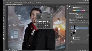Уроки Photoshop – Коллаж  Рождественская ночь  в фотошопе Часть 2 screenshot 4