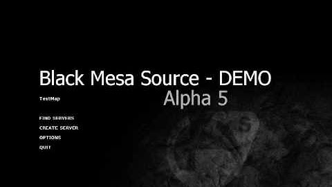 Black Mesa Source - demo or alpha 5 main menu