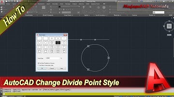Autocad Tutorial Change Divide Point Style