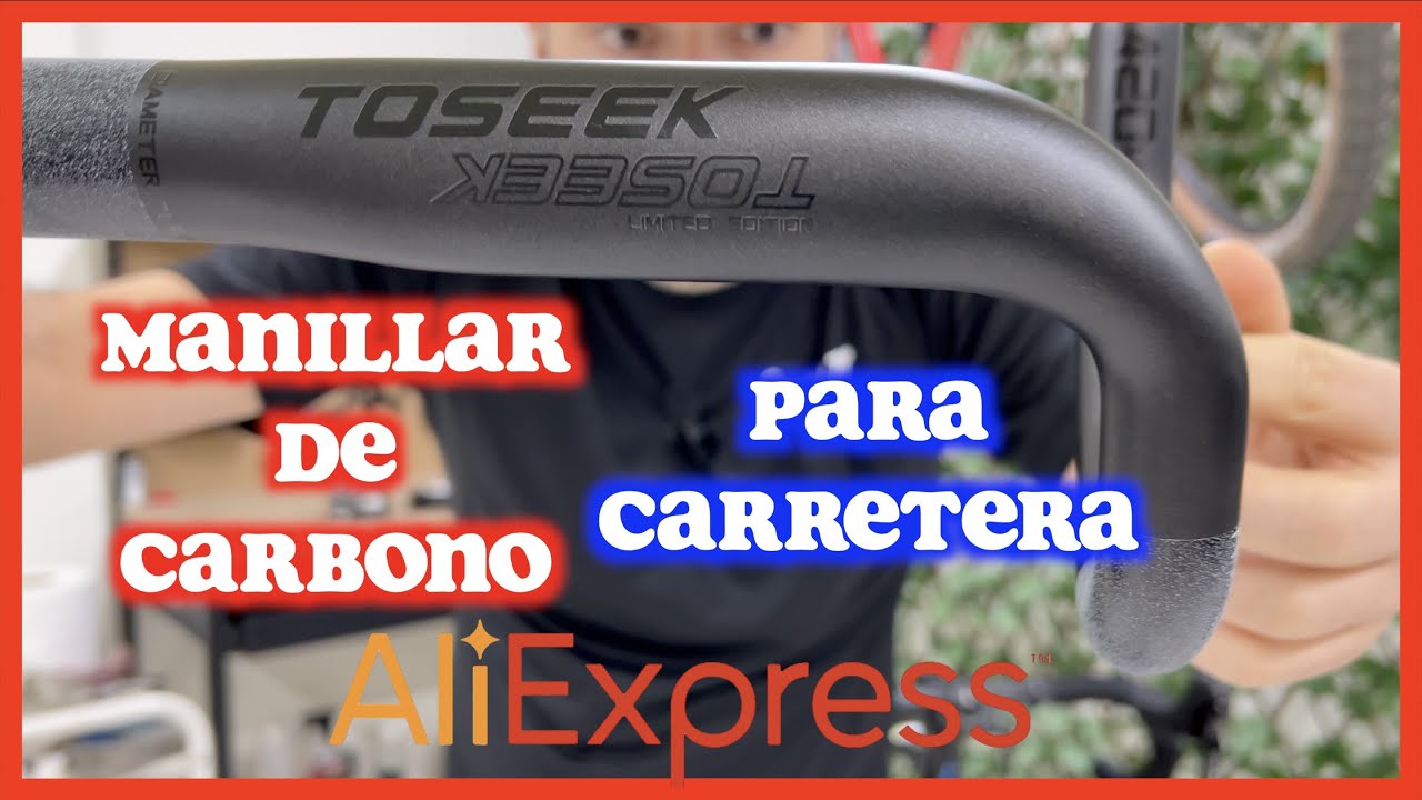 MANILLAR DE CARBONO ALIEXPRESS PARA CARRETERA MARCA TOSEEK, COMO ENCINTAR  MANILLAR BICI DE CARRETERA 