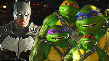 Injustice 2 - Ninja Turtles vs Batman All Intro Dialogue