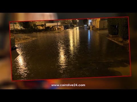السيول تصل مدينة طيبة بمحافظة الأقصر قادمة من سلاسل جبال البحر الأحمر