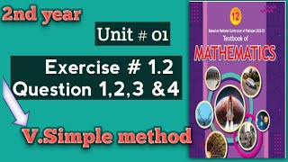 Exercise 1.2 Maths 12 year || NBF New Book 2025 || National Book Foundation.
