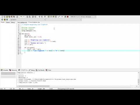 LIVE Coding - Membuat Program Menghitung Luas Lingkaran Menggunakan C++