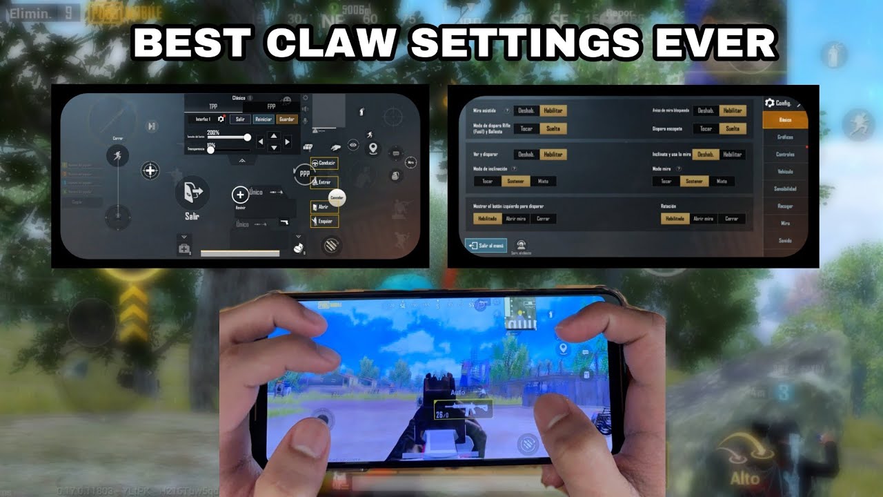 PUBG MOBILE BEST 5 FINGER CLAW SETTINGS EVER - YouTube