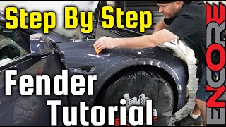 How To Install PPF  Tesla Fender  Model 3 Paint Protection Film Clear Bra DIY