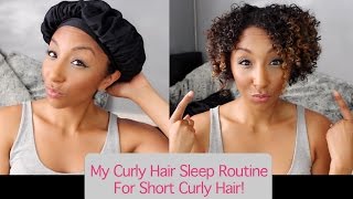 My Curly Hair Sleep Routine for SHORT Curly Hair! How to Maintain Next Day Curls! | BiancaReneeToday