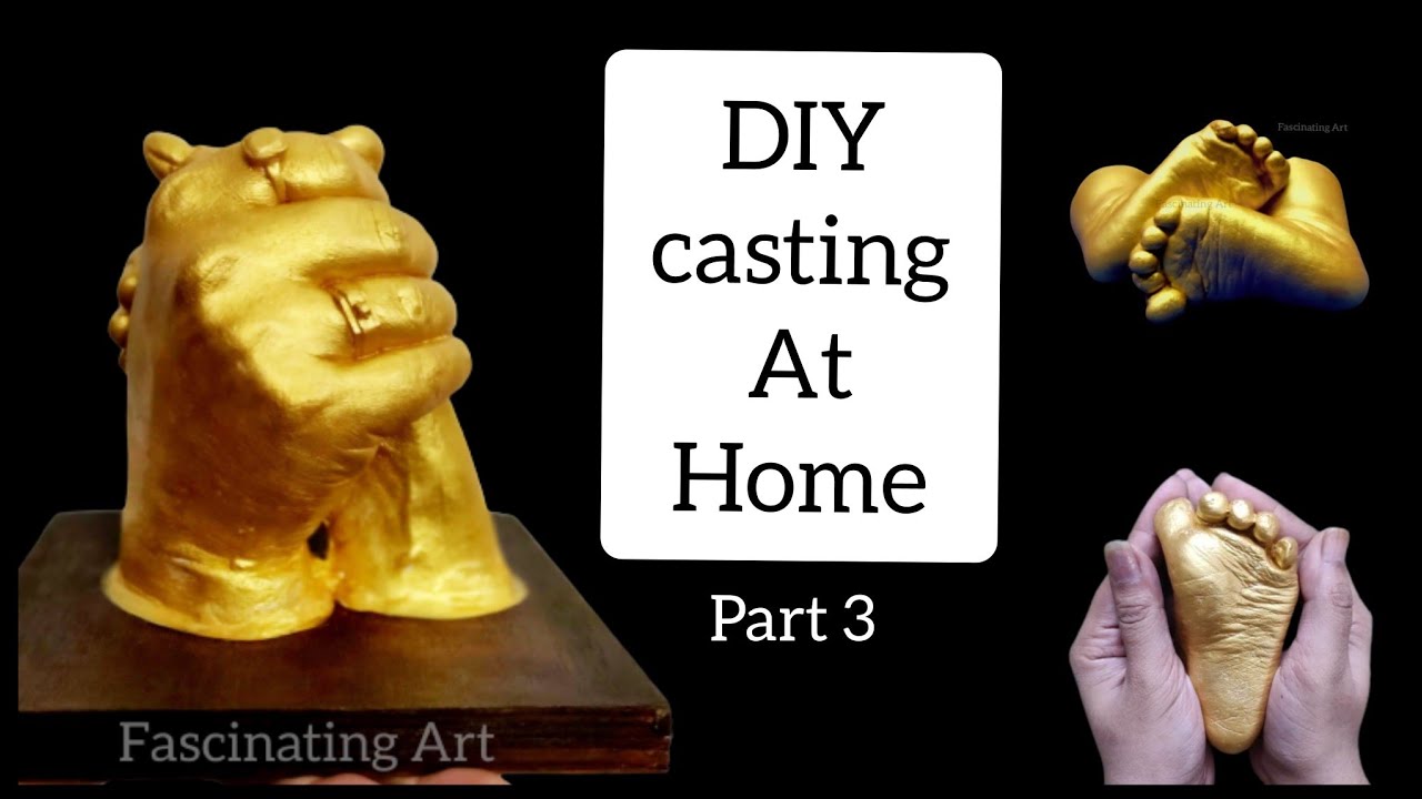 hand casting at home/Diy 3d hand casting #handcasting - YouTube