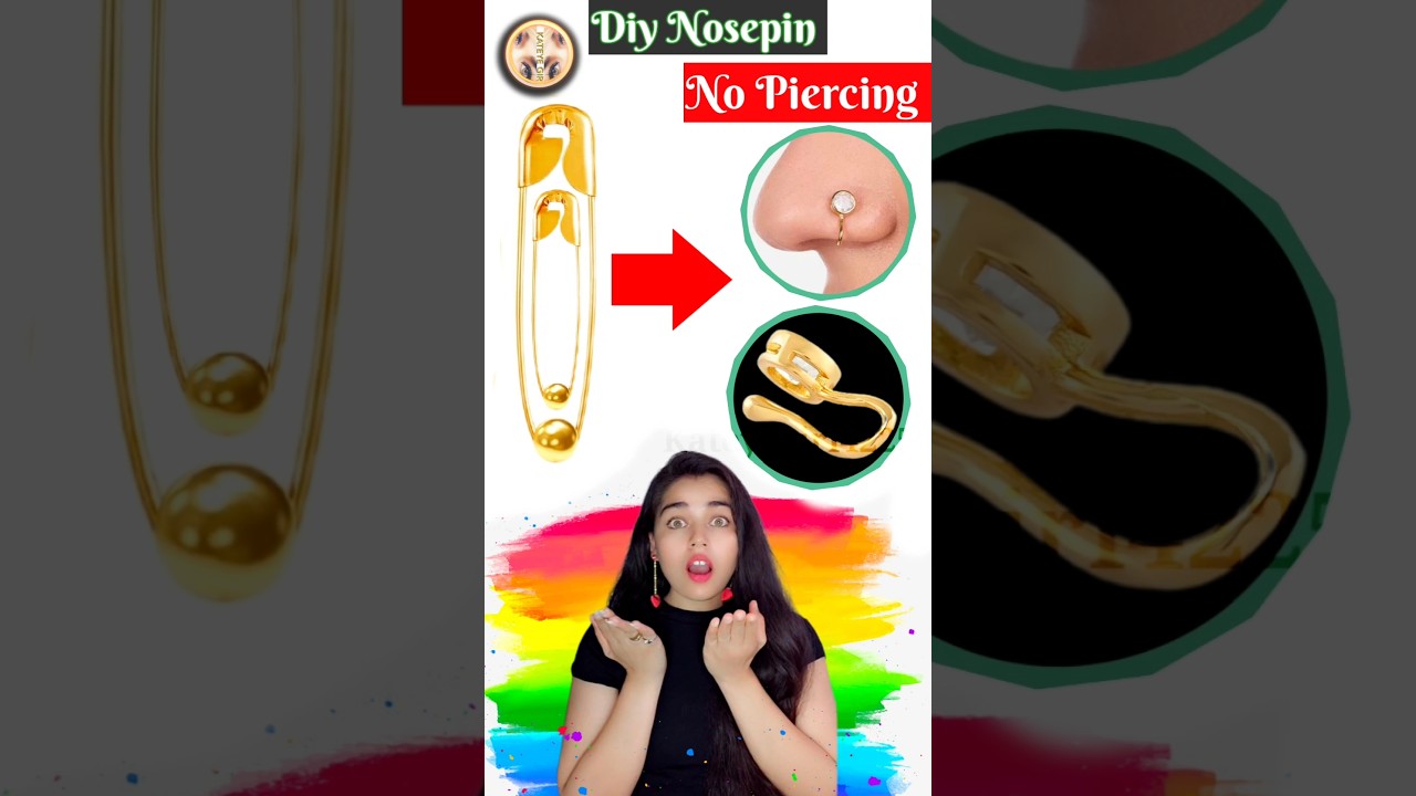 Transform a Safety Pin into a Nosepin 🩷| Easy Homemade Nose Pin 
