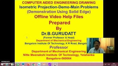 Isometric Projection -Demo- Problem 21 -Session 8