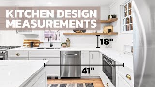 kitchen design measurements | ideal clearances for kitchen counters, islands, cabinets, & more