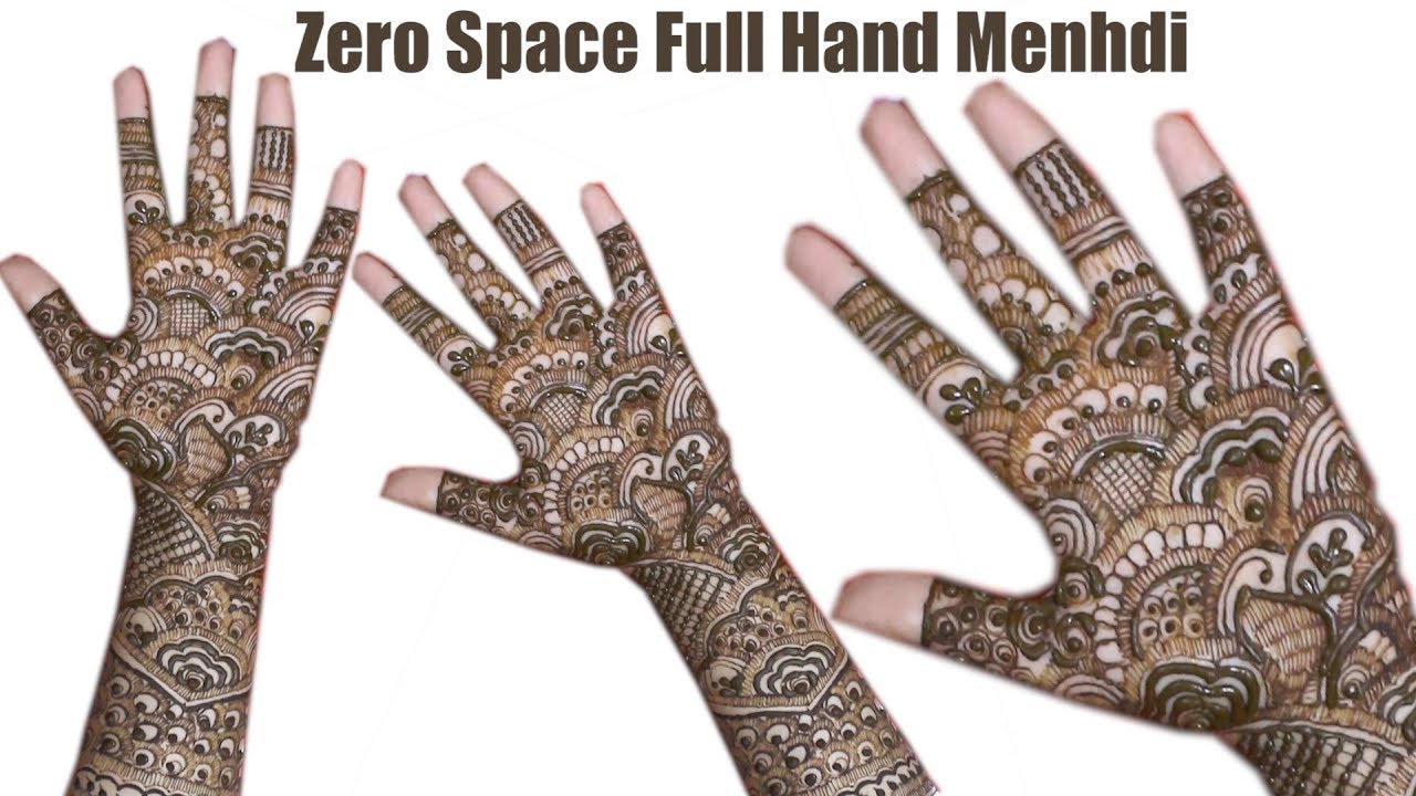 Zero Space Full Hand Indian Menhdi Mehndi Tutorial Step By Step