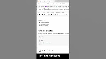 what is operator and operation in python (2/100) | #python  #operator