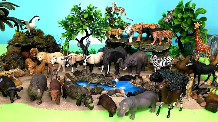 Fun Diorama and Wild Animal Figurines   Learn Animal Names