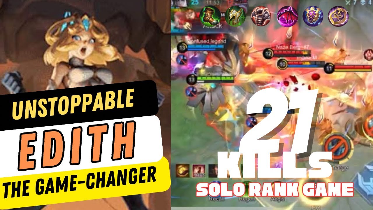 MLBB Edith Best Build Tank + Gameplay 2023 - YouTube