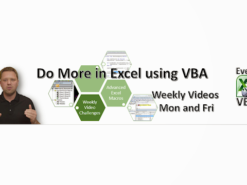 EverydayVBA Live Stream @EverydayVBAExcelTraining