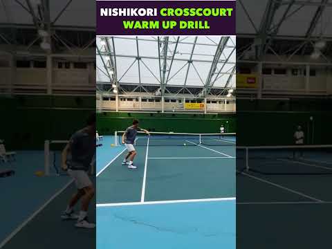 NISHIKORI CROSSCOURT WARM UP DRILL #tennis #shorts