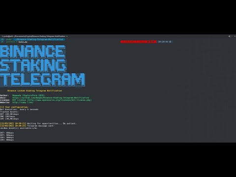 Binance Locked Staking Telegram Notification [PoC]