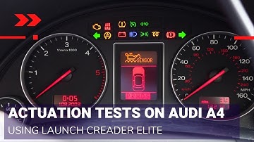 Actuation Bi Directional Tests On AUDI A4 Using LAUNCH CREADER ELITE Car Diagnostics OBD2 Scanner