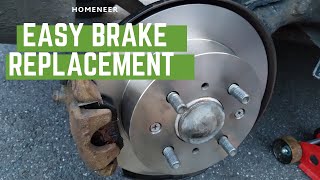 How to Change Rear Brake Pads and Rotors on Honda Fit / Jazz