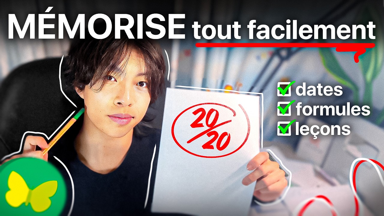 Comment MÉMORISER TOUT ce que t'apprends et avoir 20/20 (leçons, formules, dates…)