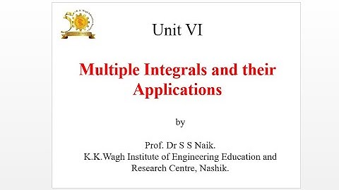 Multiple integrals and their Applications - Part 1