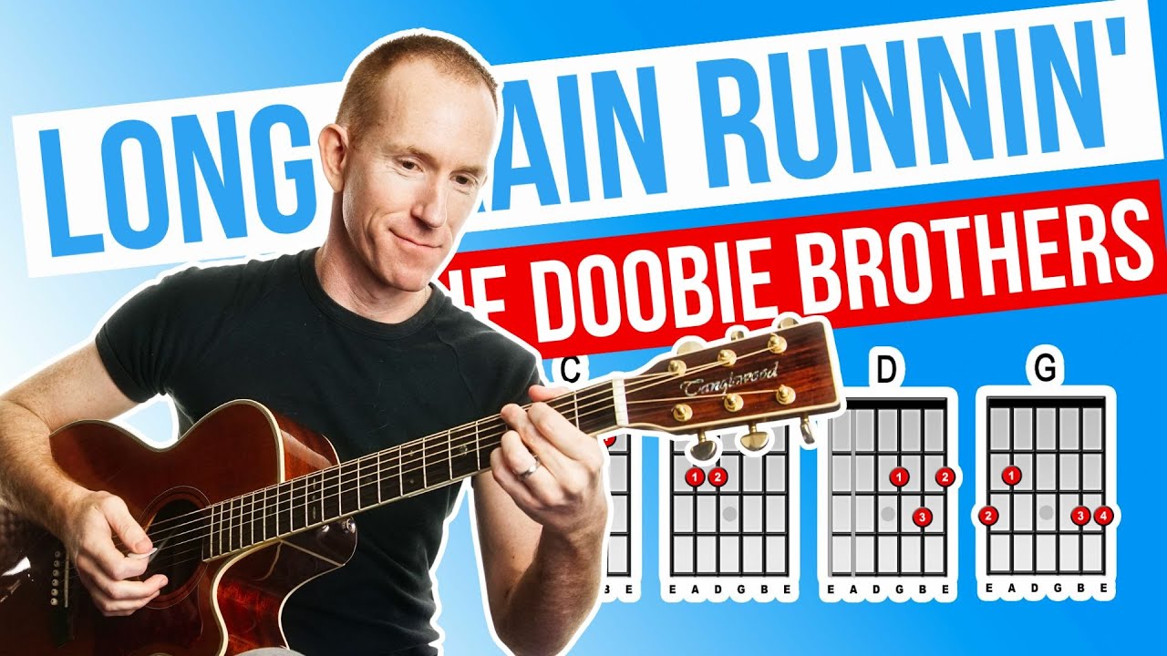 Long Train Runnin' ★ The Doobie Brothers ★ Урок игры на акустической гитаре [с PDF]