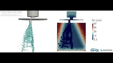 [YALES2] LES of an atomizing water jet from a low-pressure compound nozzle