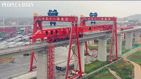 China’s self-developed 1,000-ton girder erection machine has been employed