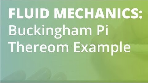 Buckingham Pi Theorem & Dimensional Analysis Example 2 | Fluid Mechanics