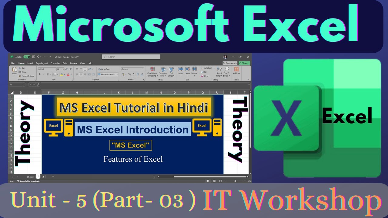 MS Excel Introduction || Unit-5, Part-3 | Microsoft Excel | IT Workshop ...