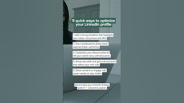 5 quick ways to optimize your LinkedIn profile