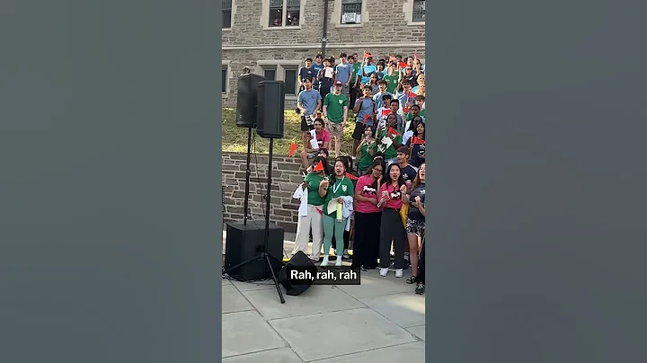 Princeton University Class of 2029 does their first locomotive chant with Princeton alumni