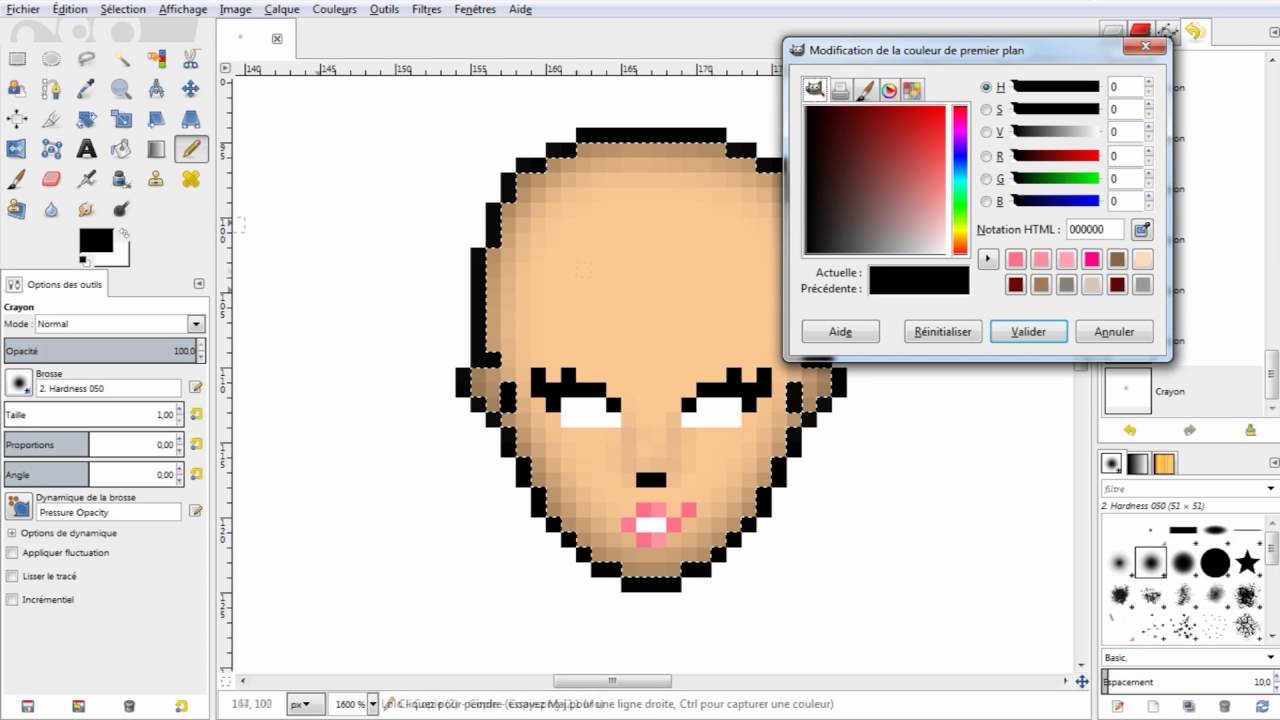 pixel art visage
