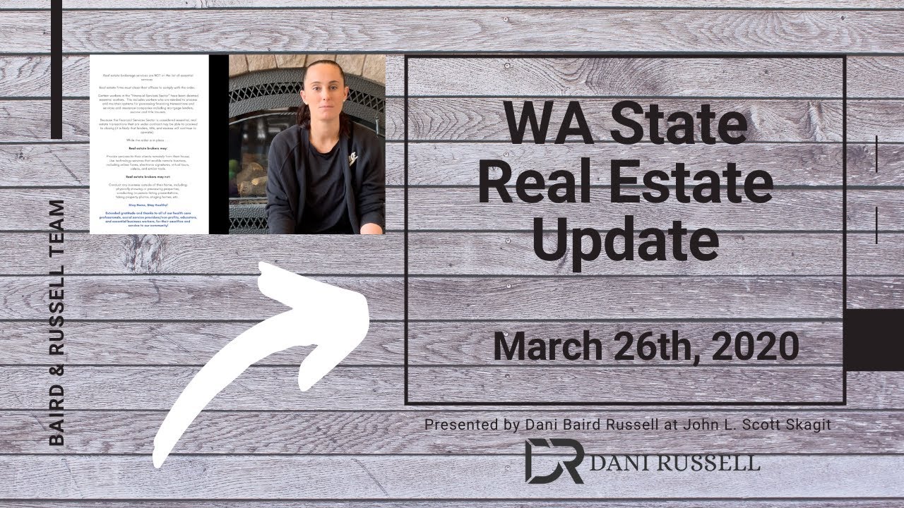 WA Real Estate Update - March 26th, 2020