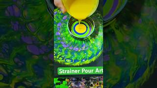 Let the Colors Flow: Strainer Pour Art #satisfying #pourart
