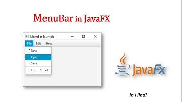 JavaFX Tutorial | MenuBar in JavaFX