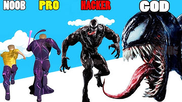 NOOB vs PRO vs HACKER vs GOD in Super Venom Run