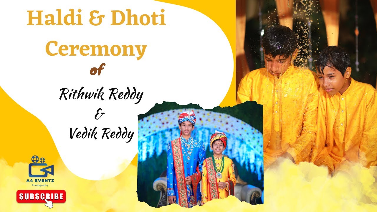 Vedik Reddy & Rithwik Reddy| Dhoti Ceremony Mangalasnanam 4K - YouTube