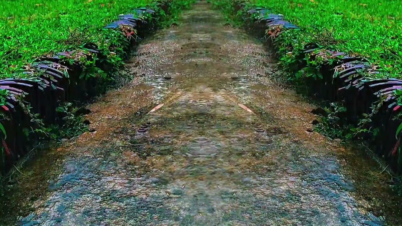 🌧️ Gentle Rain on a Quiet Backyard Path | Cozy Night Ambience for Deep Sleep ASMR