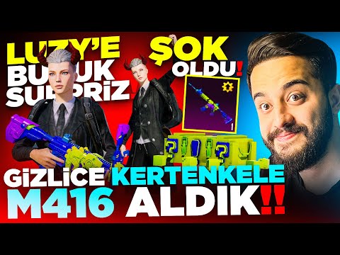 LUZY E BÜYÜK SÜPRİZ! KERTENKELE M416 YI GİZLİCE ALIP GELİŞTİRDİK! ÇOK ŞAŞIRDI! PUBG Mobile