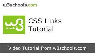 W3Schools CSS Links Tutorial