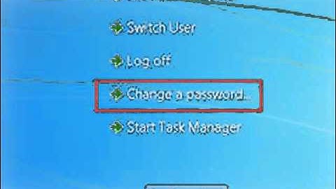 Changing Password