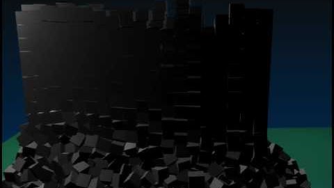 Blender 3d Building crash physics test